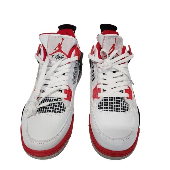 Nike Jordan Air Jordan 4 Retro "Fire Red" sneakers - Size 8.5 - Picture 2 of 7